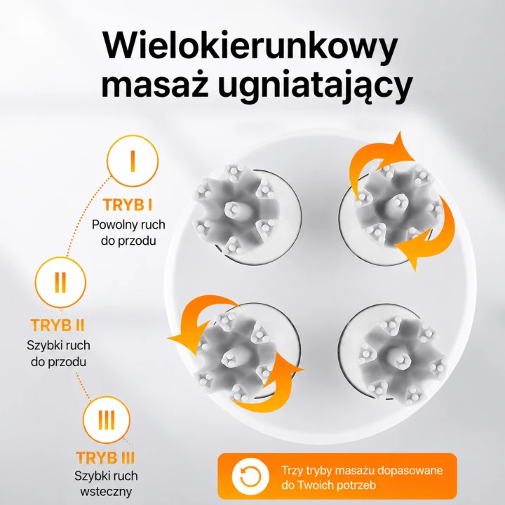 Masażer głowy elektryczny 3D bezprzewodowy USB masaż karku