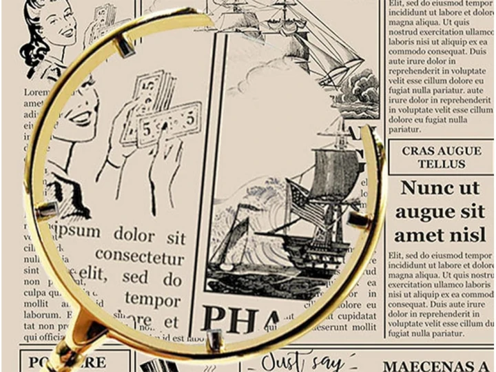 Lupa do czytania ręczna szkło powiększające optyczne złota powiększenie 6x