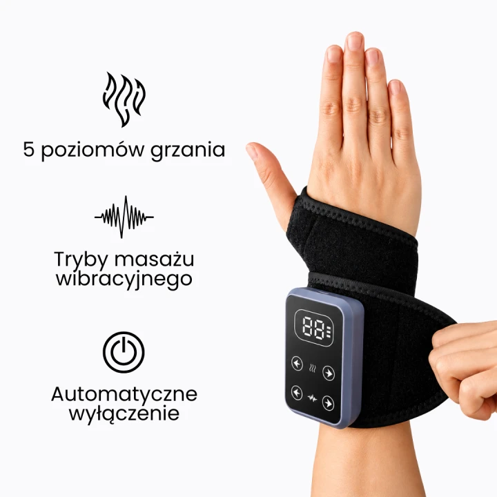 Masażer Rozgrzewający na Nadgarstek i Stopę Bezprzewodowy – Rehabilitacja Dłoni, Kostki i Stóp USB