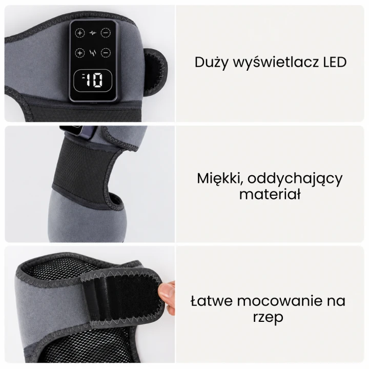 Bezprzewodowy Masażer Rozgrzewający Przeciwbólowy – Masaż i Rehabilitacja Mięśni oraz Stawów USB