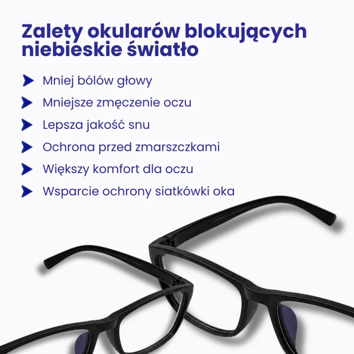 Okulary Blokujące Niebieskie Światło ADM – Ochrona Oczu Podczas Pracy przy Komputerze
