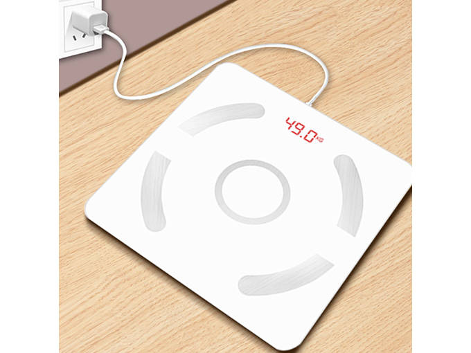 Analityczna Waga Łazienkowa Bluetooth 180 kg Smart BMI USB Szklana