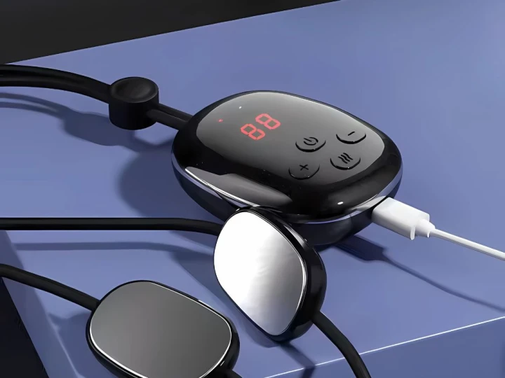 Masażer Elektrostymulator Szyi i Karku EMS USB – 5 Trybów Masażu, 15 Poziomów Mocy, 4 Tryby Grzania