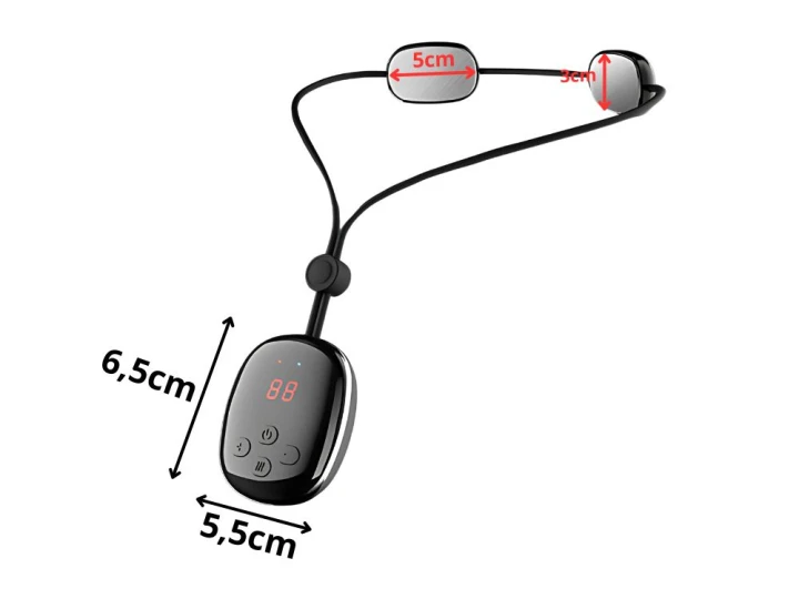 Masażer Elektrostymulator Szyi i Karku EMS USB – 5 Trybów Masażu, 15 Poziomów Mocy, 4 Tryby Grzania