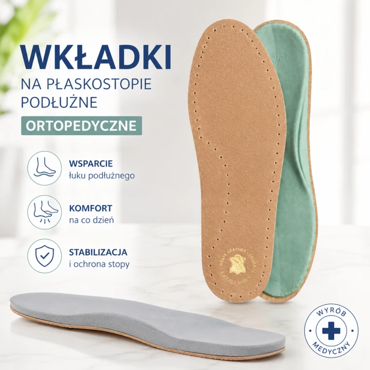 Wkładki ortopedyczne do butów na płaskostopie podłużne – profilowane podparcie łuku stopy