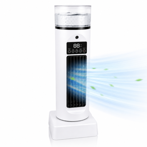 Klimatyzer wodny przenośny 3w1 wentylator kolumnowy nawilżacz USB biały