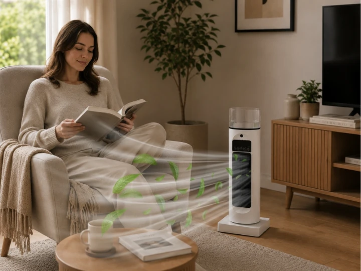 Klimatyzer Wodny Przenośny Kolumnowy Wentylator Biurkowy Nawilżacz 3w1 USB
