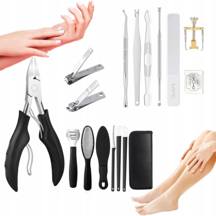 Profesjonalny zestaw do manicure i pedicure 17w1 – zadbaj o dłonie i stopy jak w salonie