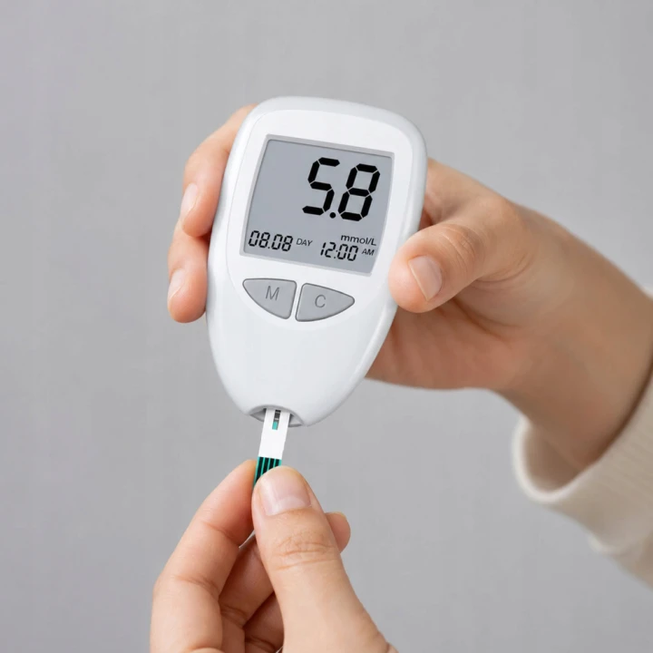 Glukometr do pomiaru cukru we krwi + 50 pasków + 50 lancetów + etui + nakłuwacz