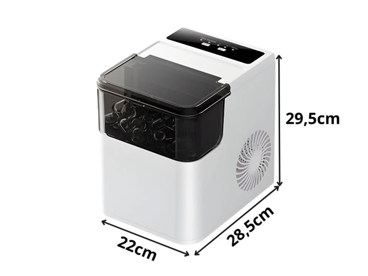 Kostkarka do lodu automatyczna 165W – 2 rozmiary kostek, szybkie chłodzenie, 1,6L
