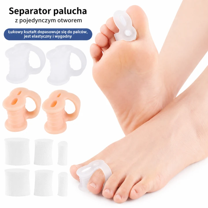 Klin z pierścieniem na haluksy z regulowaną wkładką piankową – separator palucha