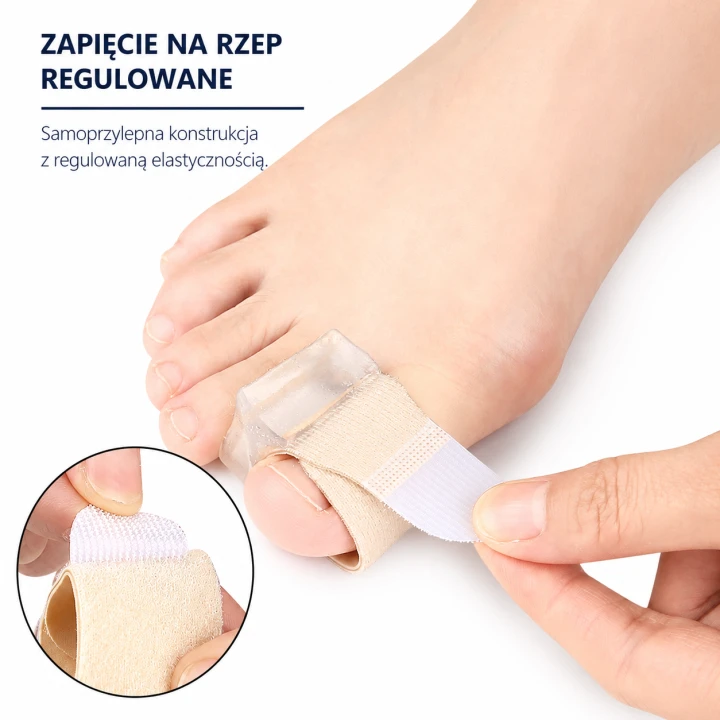 Regulowany Klin z Pierścieniem na Haluksy – Żelowy Separator Palucha