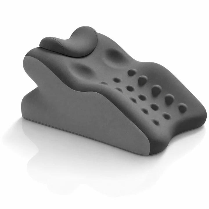 Ergonomiczna poduszka klinowa z pianką memory w kolorze szarym