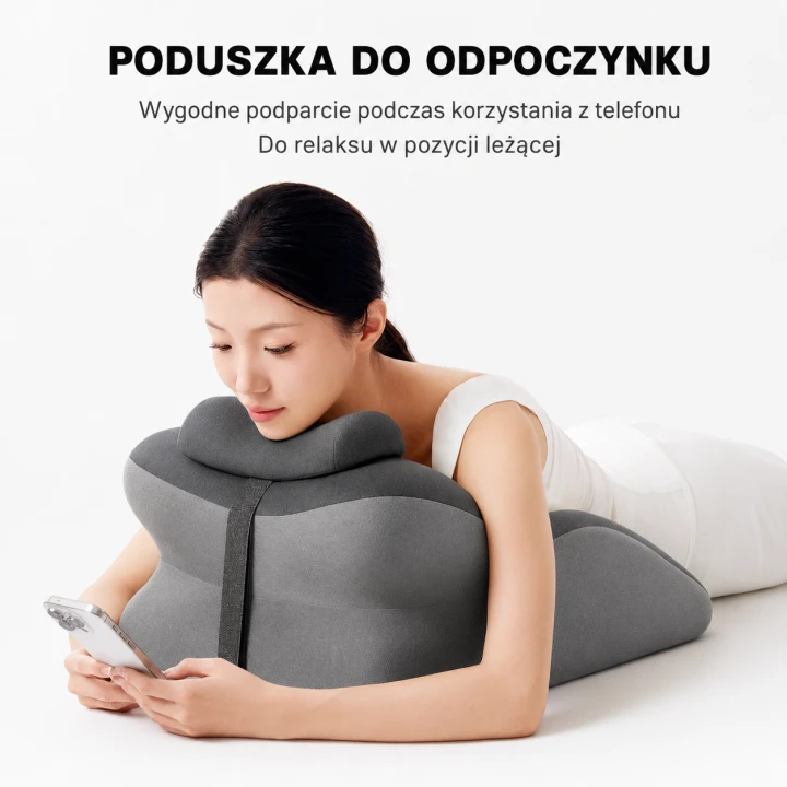 Antypoślizgowy spód ergonomicznej poduszki klinowej