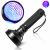 Latarka UV LED 128 diod w czarnej aluminiowej obudowie