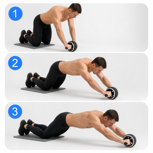 Roller fitness do treningu mięśni brzucha i pleców