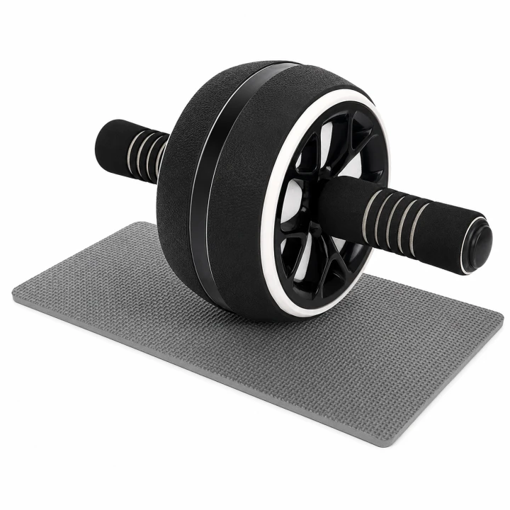 Mata ochronna pod kolana dołączona do rollera fitness