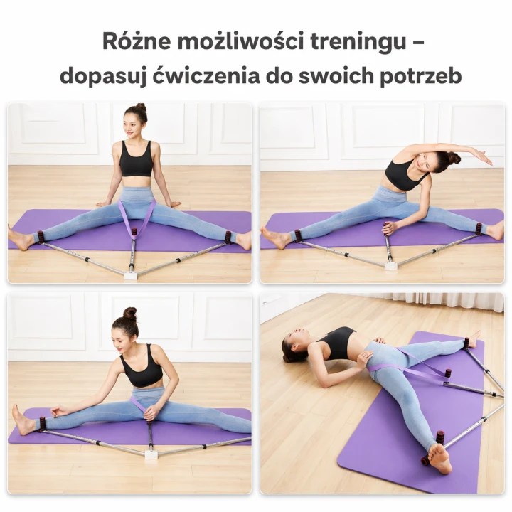 Regulacja długości rozciągacza nóg od 169 do 193 cm