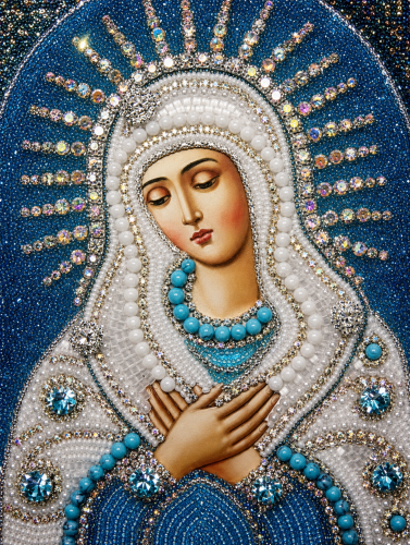 Mozaika diamentowa Madonna – błyszczący obraz z diamencików