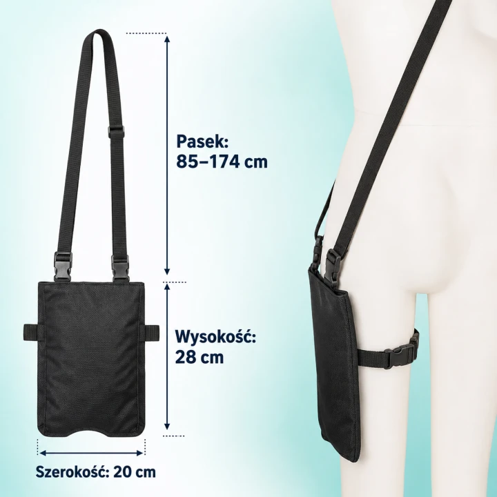 Pokrowiec na worek do cewnika mocowany do nogi