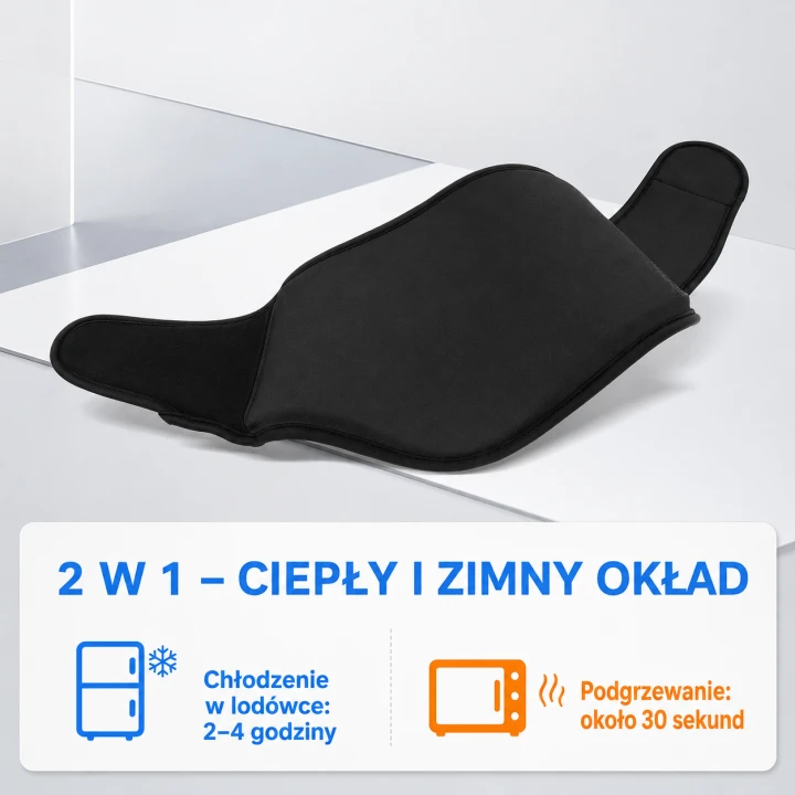Żelowy okład na szyję podczas odpoczynku w domu