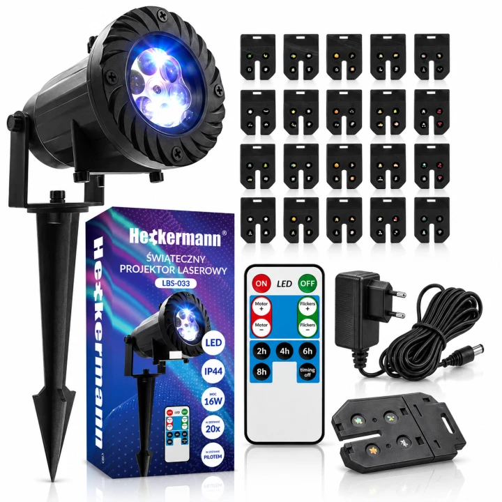 Projektor świąteczny LED LBS-033 z pilotem i 20 wzorami
