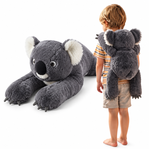 Pluszowy koala obciążeniowy w kolorze szarym