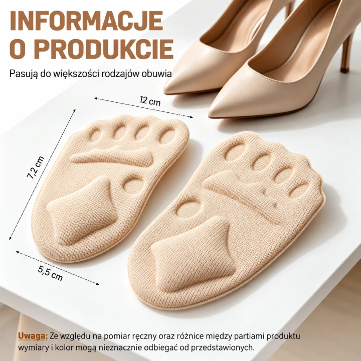 Samoprzylepne wkładki ograniczające przesuwanie stopy w bucie
