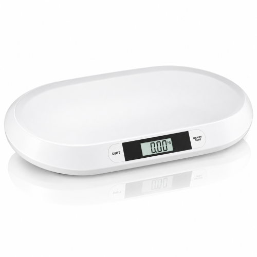 OBiała waga elektroniczna dla niemowląt i dzieci do 20 kg