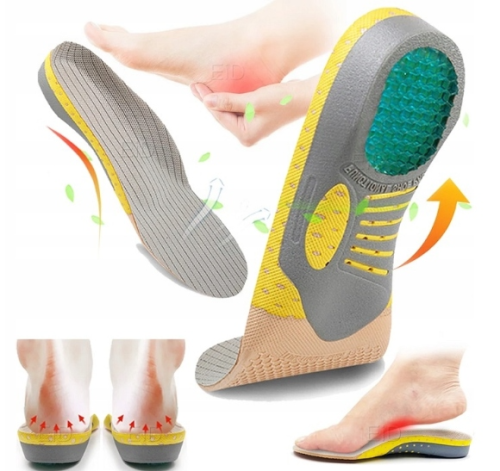 Wkładki ortopedyczne korytkowe supinujące odciążające piętę