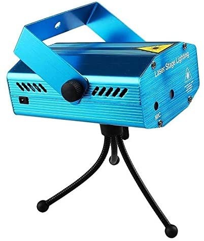 Mini laser projektor dyskotekowy z mikrofonem rytm muzyki