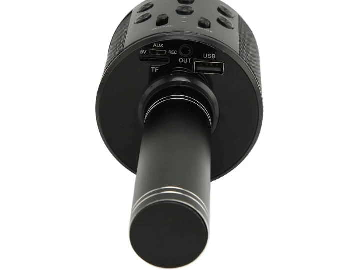 Mikrofon bezprzewodowy bluetooth głośnik karaoke modulator głosu czarny