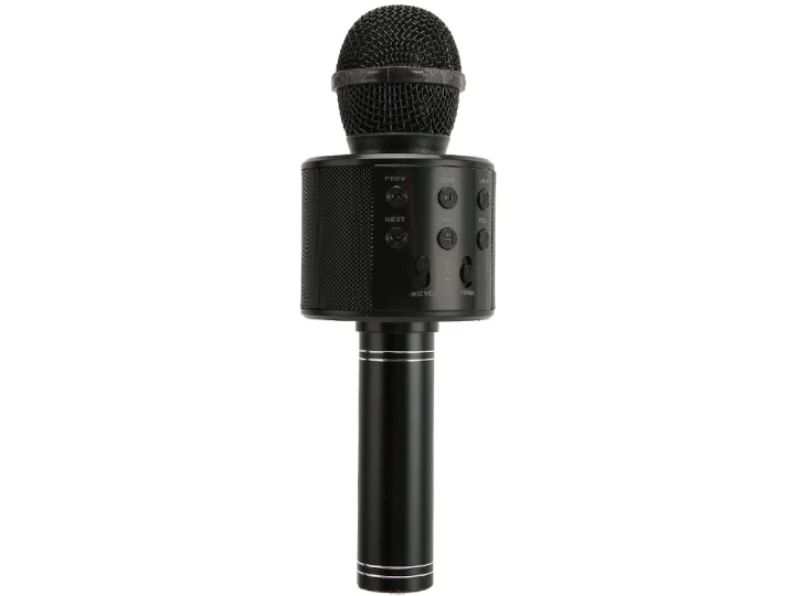 Mikrofon bezprzewodowy bluetooth głośnik karaoke modulator głosu czarny