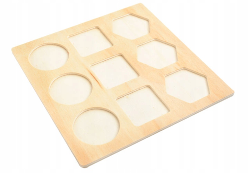 Drewniane puzzle Geometryczne Kształty zabawka edukcayjna