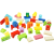 Klocki drewniane kolorowe zabawka edukcayjna zręcznościowa puzzle