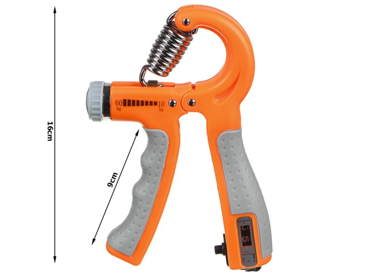 Ściskacz do ćwiczeń rąk dłoni z licznikiem z regulacją 10-60kg gripper trenażer