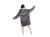 Bluza ciepła koc oversize xxl 2w1 gruba futrzak miękka z kapturem szlafrok szara