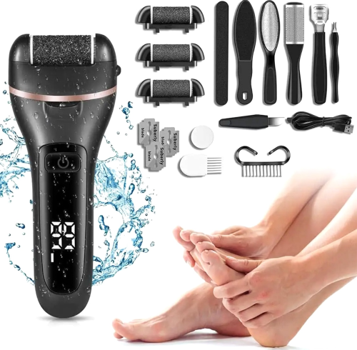 Elektryczna frezarka do pięt stóp pilnik LCD nasadki zestaw