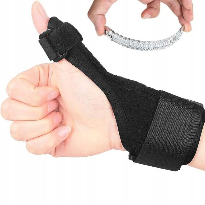 STABILIZATOR KCIUKA SZYNA ORTEZA DŁONI NADGARSTKA UNIWERSALNY Z METALOWĄ SZYNĄ