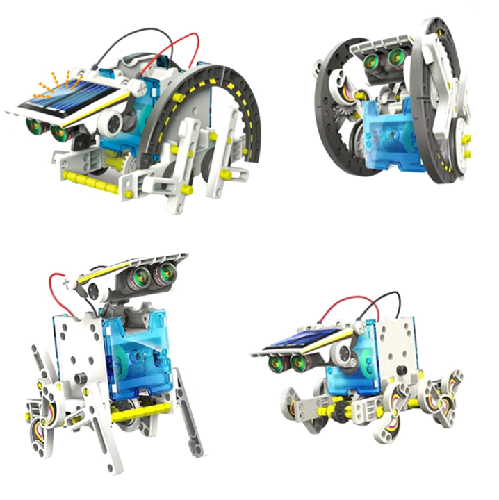Zestaw solarny robot edukacyjny dla konstruktora klocki konstrukcyjne 14w1