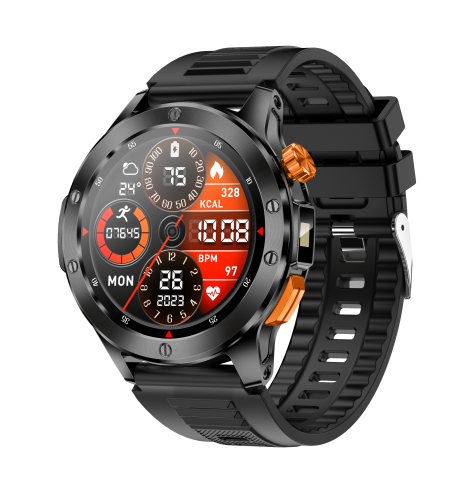 Smartwatch V21 z latarką 100+ trybów aktywności sportowy zegarek męski