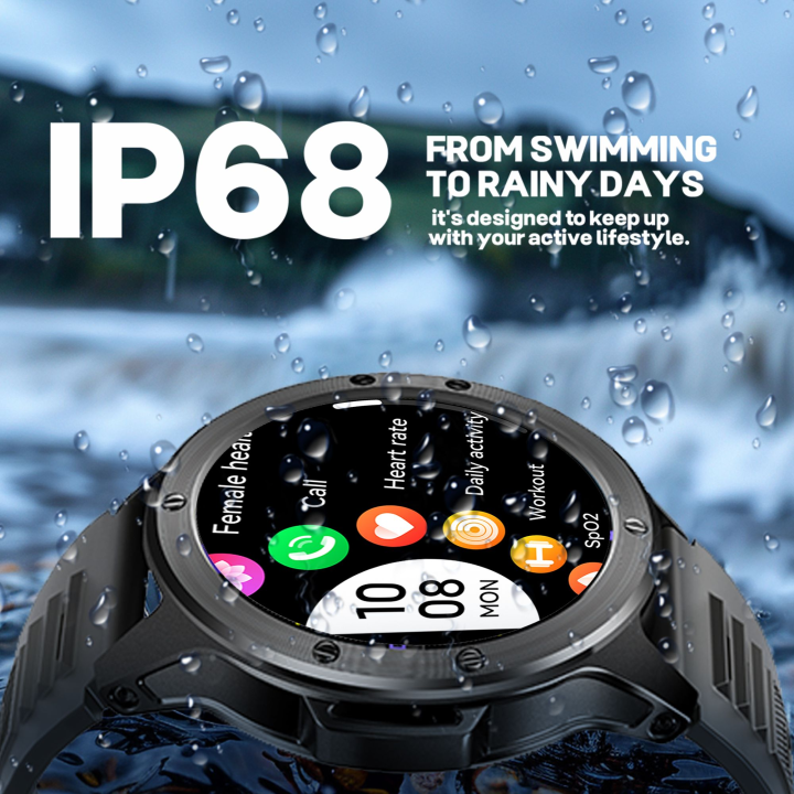 Smartwatch V21 z latarką 100+ trybów aktywności sportowy zegarek męski