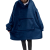 Ciepła bluza koc oversize xxl 2w1 gruba futrzak niebieska