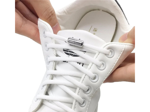 Sznurowadła bez wiązania do butów obuwia elastyczne gumowe sznurówki białe 100cm