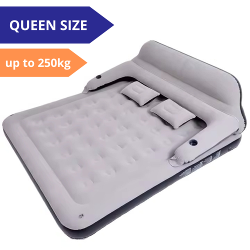 Materac dmuchany podwójny łóżko zapasowe kemping z oparciem Queen size